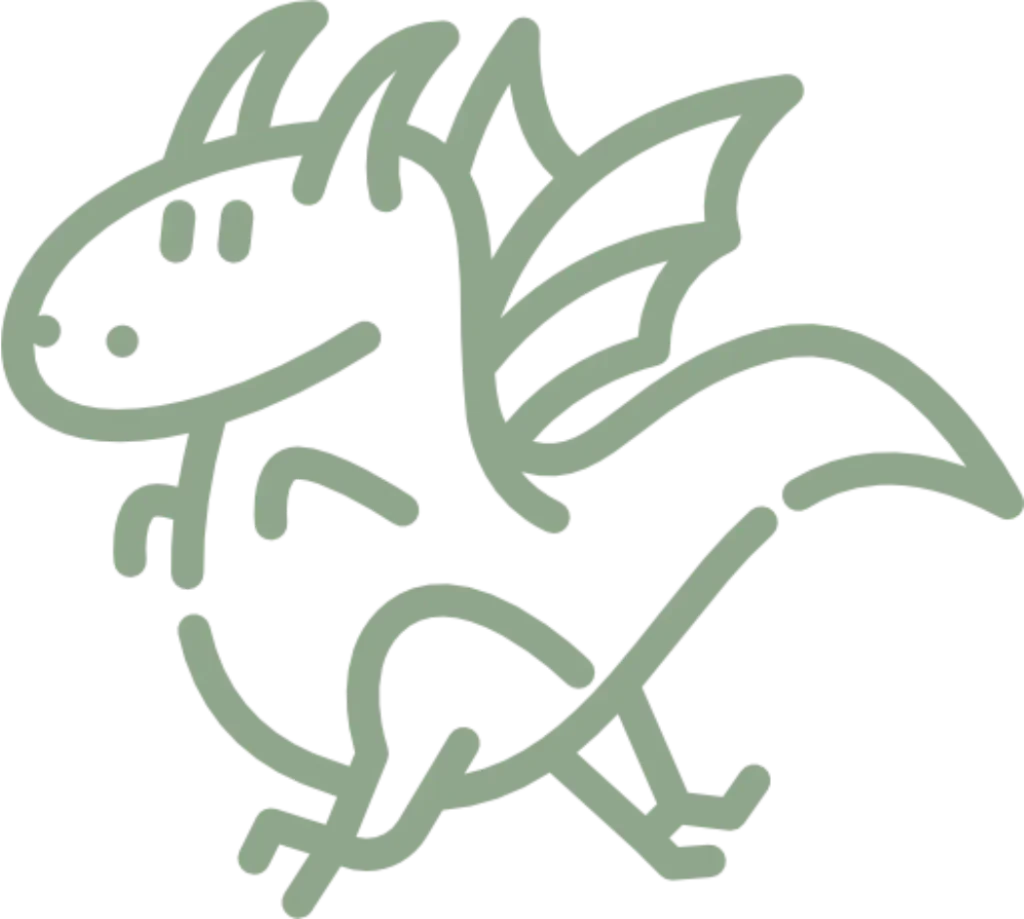 Das Bild zeigt einen kleinen Drachen.